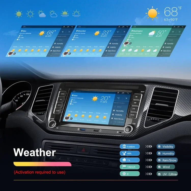 フォルクスワーゲン/シュコダ用 2+64G プレーヤー 大画面 CarPlay Androidナビ 逆走カメラ一体型機、2+64G