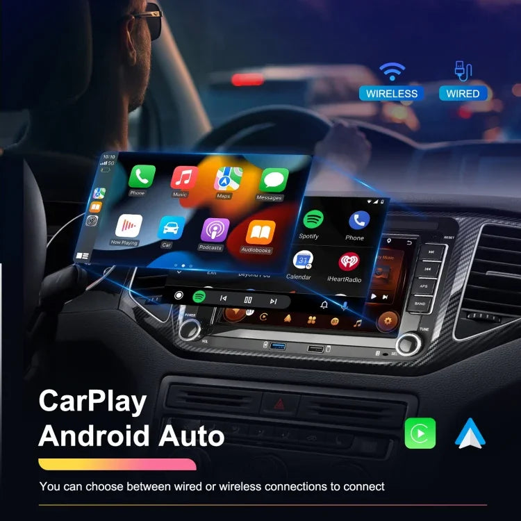 フォルクスワーゲン/シュコダ用 2+64G プレーヤー 大画面 CarPlay Androidナビ 逆走カメラ一体型機、2+64G