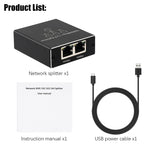 ギガビットネットワークスプリッター ネットワーク共有器 RJ45ネットワークケーブルスプリッター、1対3、1対4