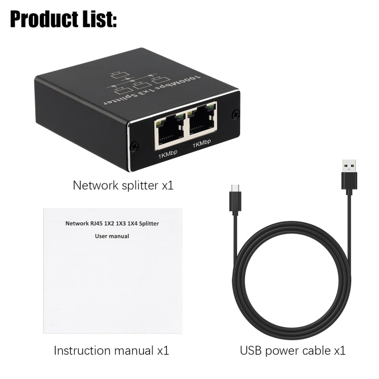 ギガビットネットワークスプリッター ネットワーク共有器 RJ45ネットワークケーブルスプリッター、1対3、1対4