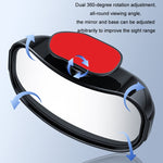 Car Rearview Mirror Assisted Reversing Blind Spot Wide-angle Mirror, Black, White, Silver, Red