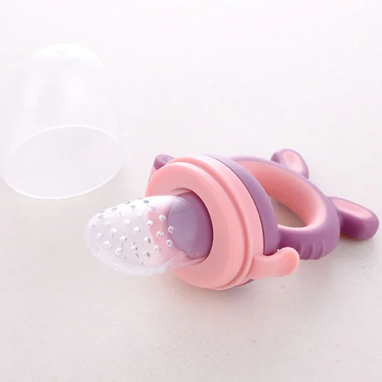 Baby Pacifier Fruit And Vegetable Auxiliary Feeder Baby Bites Feeder Nipples, Large Blue, Medium Blue, Small Blue, Large Green, Medium Green, Small Green, Large Purple, Medium Purple, Small Purple