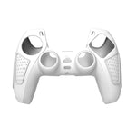PS5 ゲームパッド用シリコン保護ケース 滑り止め ソフトシリコンカバー、ホワイト、ブルー、ブラック、ホワイト+2キャップ、ブルー+2キャップ、ブラック+2キャップ、ホワイト+8キャップ、ブルー+8キャップ、ブラック+8キャップ