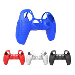 PS5 ゲームパッド用シリコン保護ケース 滑り止め ソフトシリコンカバー、ホワイト、ブルー、ブラック、ホワイト+2キャップ、ブルー+2キャップ、ブラック+2キャップ、ホワイト+8キャップ、ブルー+8キャップ、ブラック+8キャップ
