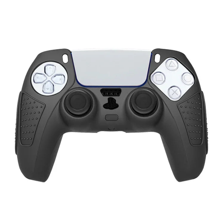 PS5 ゲームパッド用シリコン保護ケース 滑り止め ソフトシリコンカバー、ホワイト、ブルー、ブラック、ホワイト+2キャップ、ブルー+2キャップ、ブラック+2キャップ、ホワイト+8キャップ、ブルー+8キャップ、ブラック+8キャップ