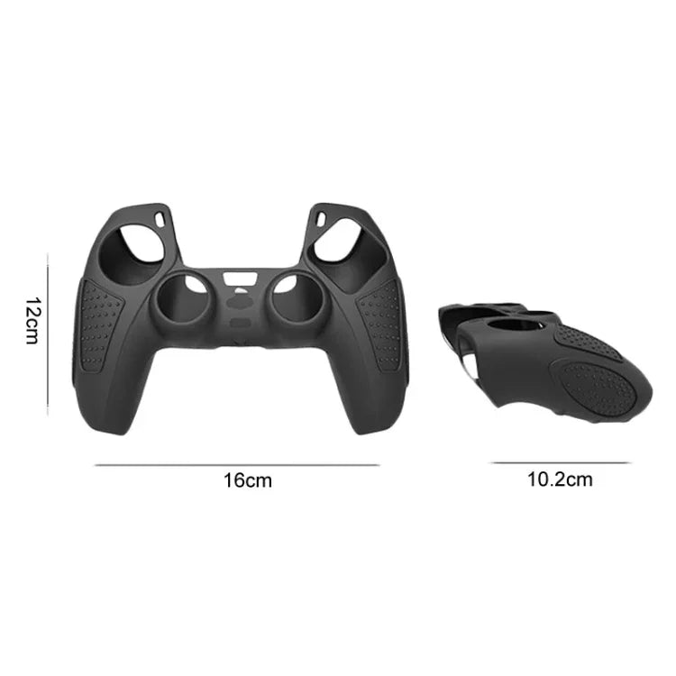 PS5 ゲームパッド用シリコン保護ケース 滑り止め ソフトシリコンカバー、ホワイト、ブルー、ブラック、ホワイト+2キャップ、ブルー+2キャップ、ブラック+2キャップ、ホワイト+8キャップ、ブルー+8キャップ、ブラック+8キャップ