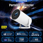 HY300 PRO スマートプロジェクター Android 11.0システム 160ルーメン ポータブルプロジェクター、EUプラグ、USプラグ、UKプラグ、AUプラグ