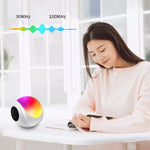 SY-688 TWS RGBカラフルライトミニカードBluetoothスピーカー、SY-688ホワイト