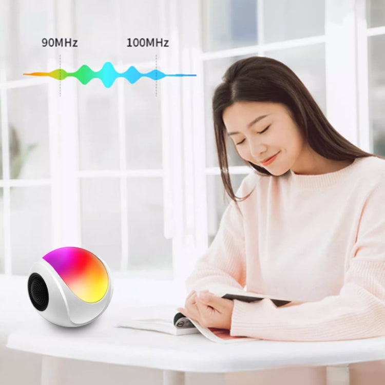 SY-688 TWS RGBカラフルライトミニカードBluetoothスピーカー、SY-688ホワイト