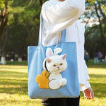 ペットアウトバッグ クロスボディトート 猫用バッグ 小型犬用拡張ショルダーバッグ、M、L