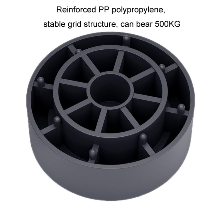 洗濯機用ベース 滑り止め 高さ調整 固定 衝撃吸収フットパッド、ブラック 3.5cm、ブラック 6cm、ブラック 8.5cm