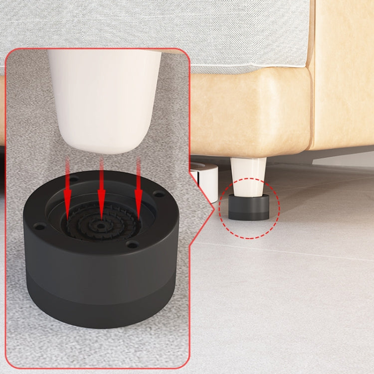 洗濯機用ベース 滑り止め 高さ調整 固定 衝撃吸収フットパッド、ブラック 3.5cm、ブラック 6cm、ブラック 8.5cm