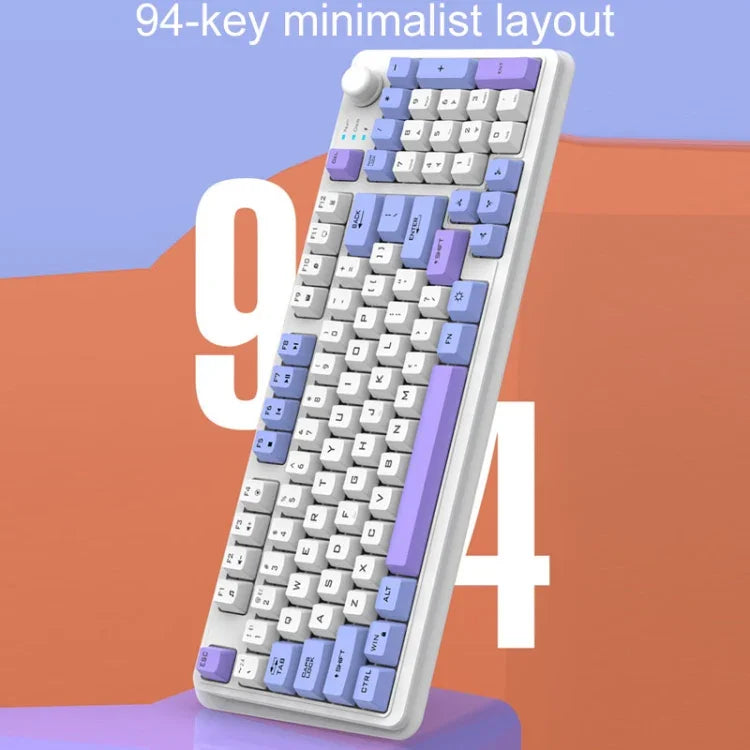 XUNSVFOX K94 ワイヤレスBluetoothデュアルモードメカニカルキーボードゲーミングオフィスノートパソコンキーボード