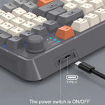 XUNSVFOX K94 ワイヤレスBluetoothデュアルモードメカニカルキーボードゲーミングオフィスノートパソコンキーボード