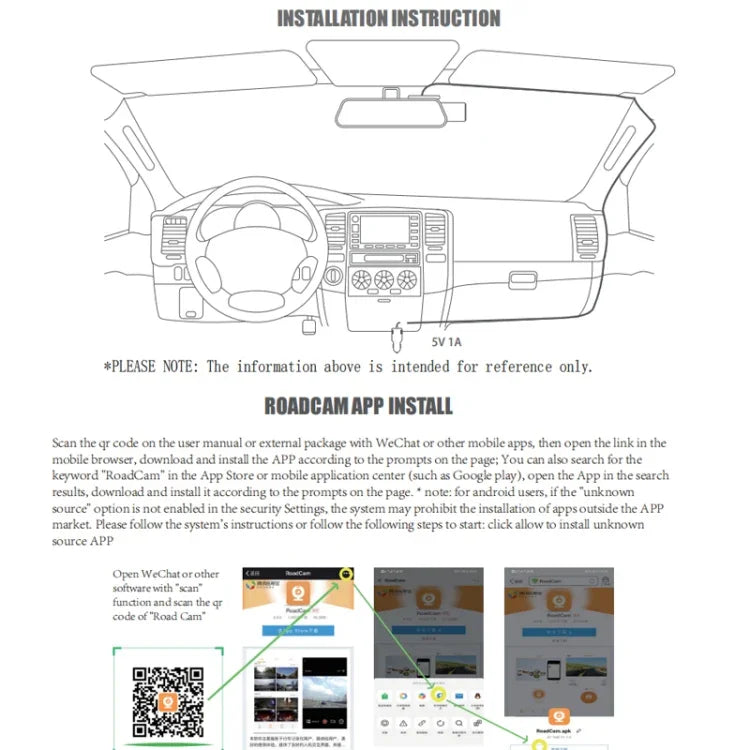 S600 1080P WiFi ダッシュカム 170度広角レンズ 隠し型 車載ドライブレコーダー