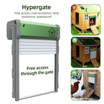 ソーラー充電式自動鶏小屋ドア 4モード自動鶏ドア リモコン付き、ソーラー