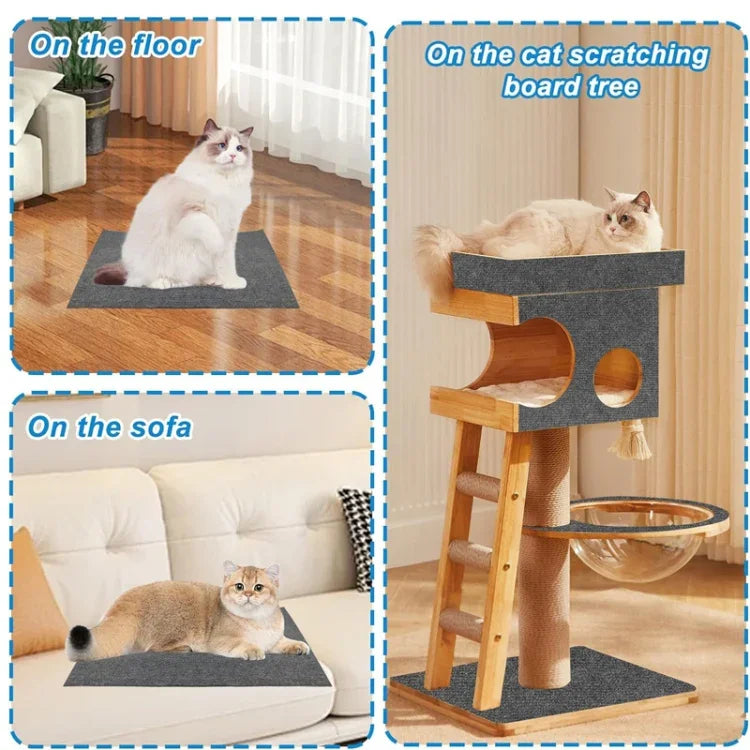 トリミング可能な自己粘着式猫用爪とぎマット DIYクライミングキャットスクラッチャー, 30 x 100cm, 40 x 100cm, 60 x 100cm