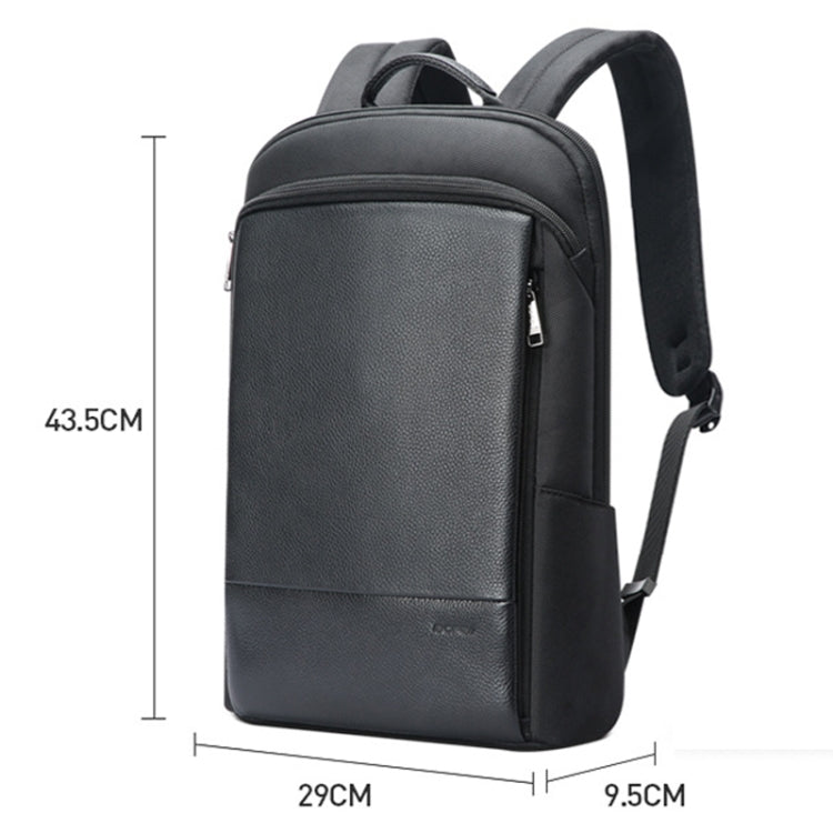 Bopai 一層牛革ビジネス通勤用防水軽量ノートパソコンバックパック、61-122731、61-122721