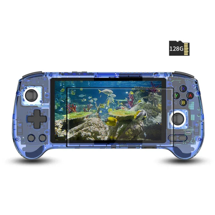 ANBERNIC RG556 ハンドヘルドゲームコンソール Android 13 システム 5.48インチ AMOLEDスクリーン WIFI Bluetooth ゲームプレーヤー、128GB+128GB、128GB+256GB