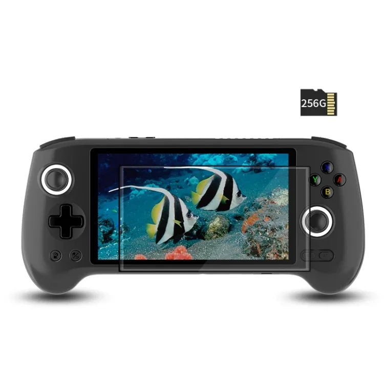 ANBERNIC RG556 ハンドヘルドゲームコンソール Android 13 システム 5.48インチ AMOLEDスクリーン WIFI Bluetooth ゲームプレーヤー、128GB+128GB、128GB+256GB