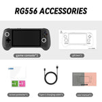 ANBERNIC RG556 ハンドヘルドゲームコンソール Android 13 システム 5.48インチ AMOLEDスクリーン WIFI Bluetooth ゲームプレーヤー、128GB+128GB、128GB+256GB