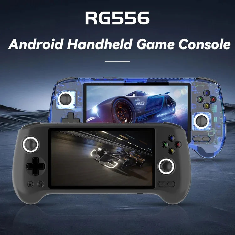 ANBERNIC RG556 ハンドヘルドゲームコンソール Android 13 システム 5.48インチ AMOLEDスクリーン WIFI Bluetooth ゲームプレーヤー、128GB+128GB、128GB+256GB