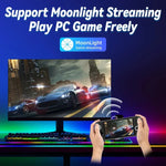 ANBERNIC RG556 ハンドヘルドゲームコンソール Android 13 システム 5.48インチ AMOLEDスクリーン WIFI Bluetooth ゲームプレーヤー、128GB+128GB、128GB+256GB