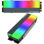 COOLMOON CM-M2A M.2 2280 ソリッドステートドライブクーラー 5V ARGB ハードドライブヒートシンク、CM-M2A