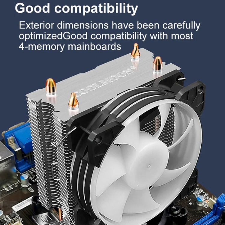 COOLMOON Frost ダブル銅管 CPUファン デスクトップPC 照明付き静音 AMD空冷クーラー、P2 マジックムーンエディション シングルファン、P22 マジックムーンエディション ダブルファン、P2 ストリームラインエディション シングルファン、P22 ストリームラインエディション ダブルファン