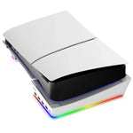 Sony PS5 Slim IPEGA PG-P5S021 RGBライト搭載 ホスト用横置きスタンド 4 USBハブ付き、ホワイト