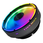 COOLMOON CPUクーラー デスクトップコンピューター 自動色変化 マルチプラットフォーム 静音冷却ファン, CM-BF-RGB
