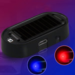 Car Solar Analog Anti-theft Device LED Warning Light, Black Shell Red Light, Black Shell Blue Light