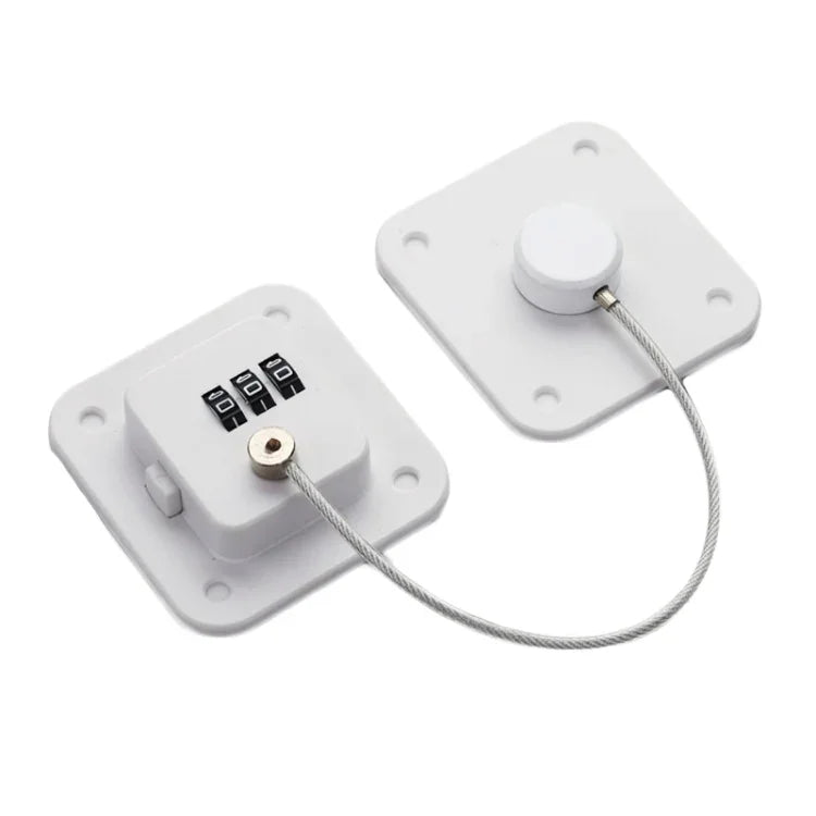 チャイルドセーフティロック 穴なし窓制限器 冷蔵庫引き出しキャビネット用組み合わせロック、3桁ブラック、3桁ホワイト、2桁ブラック、2桁ホワイト、2桁グレー
