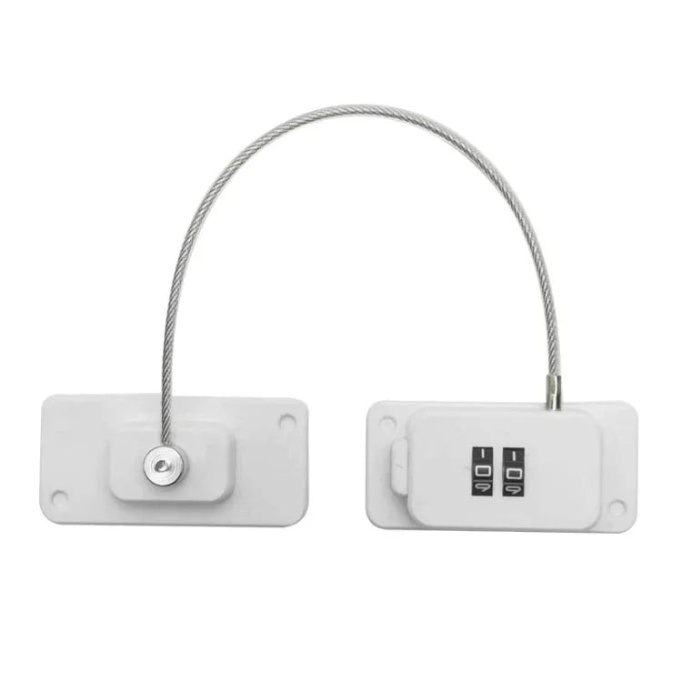 チャイルドセーフティロック 穴なし窓制限器 冷蔵庫引き出しキャビネット用組み合わせロック、3桁ブラック、3桁ホワイト、2桁ブラック、2桁ホワイト、2桁グレー