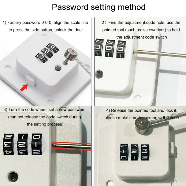 チャイルドセーフティロック 穴なし窓制限器 冷蔵庫引き出しキャビネット用組み合わせロック、3桁ブラック、3桁ホワイト、2桁ブラック、2桁ホワイト、2桁グレー