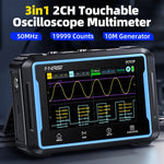 FNIRSI 2C53Pデュアルチャネルフラットパネルデジタルオシロスコープマルチメーター信号発生器3イン1、2C53P