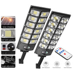 LED強光ダブルロウ ソーラーガーデンライト 誘導街路灯 E-SMARTER W789A-6、E-SMARTER W789B-6