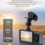 3カメラレンズ 3インチ IPSスクリーン WiFi 車載ダッシュカム 1080P ナイトビジョン ダッシュカメラ、32G、64G