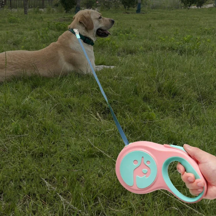 小型・中型犬用散歩リード自動巻き取り式携帯用ペットリード、5m