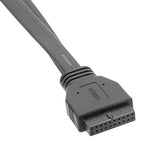 マザーボードUSB3.0パネルケーブル フロント19ピンからデュアルポートAメスデータフラットケーブル, 30cm, 50cm, 80cm