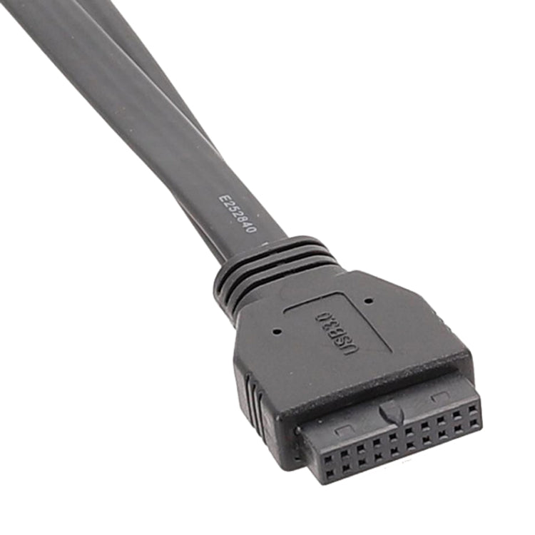 マザーボードUSB3.0パネルケーブル フロント19ピンからデュアルポートAメスデータフラットケーブル, 30cm, 50cm, 80cm