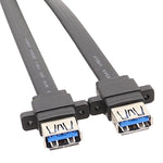 マザーボードUSB3.0パネルケーブル フロント19ピンからデュアルポートAメスデータフラットケーブル, 30cm, 50cm, 80cm