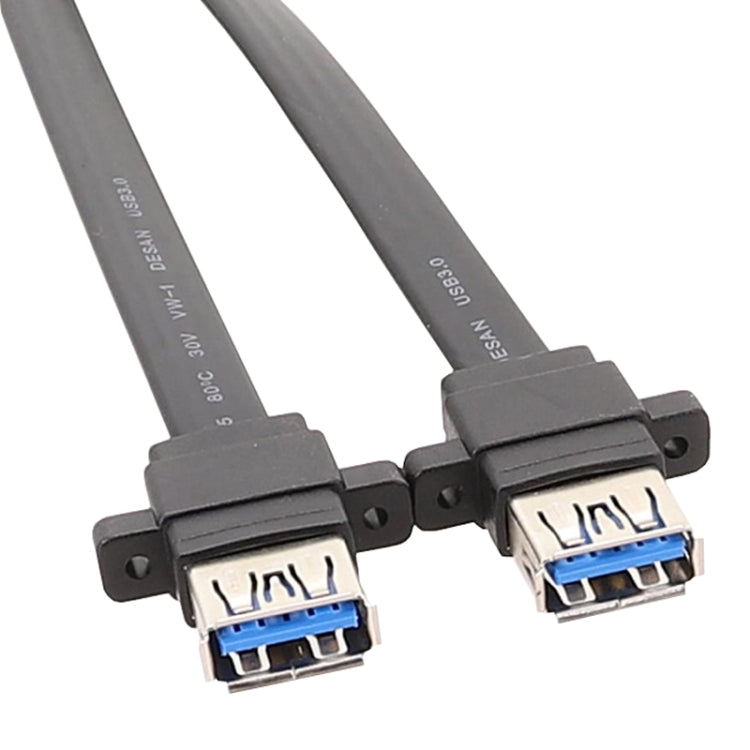 マザーボードUSB3.0パネルケーブル フロント19ピンからデュアルポートAメスデータフラットケーブル, 30cm, 50cm, 80cm