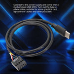 マザーボードUSB 9ピンからType-Cストレートデータ二重シールドケーブル, 50cmストレート