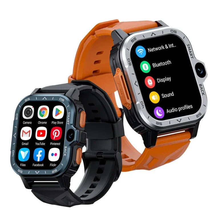 LOKMAT APPLLP 4 MAX 2.02インチ Android 8.1 フルネットワーク Wi-Fi カード Bluetoothスマートウォッチ、4G+64G（シルバー）、4G+64G（ネイビーブルー）
