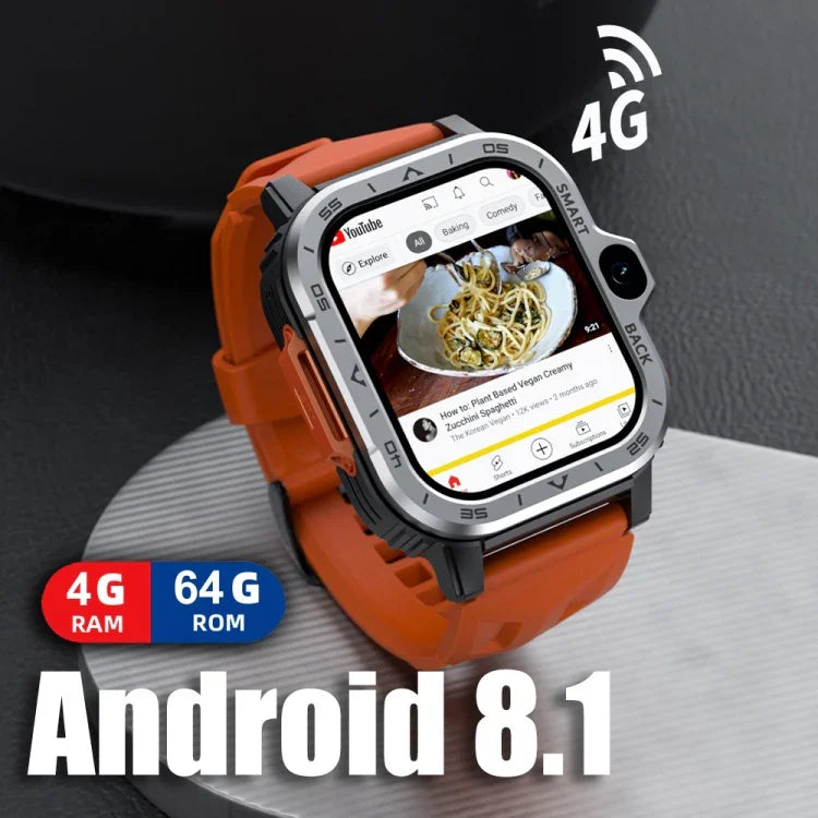 LOKMAT APPLLP 4 MAX 2.02インチ Android 8.1 フルネットワーク Wi-Fi カード Bluetoothスマートウォッチ、4G+64G（シルバー）、4G+64G（ネイビーブルー）
