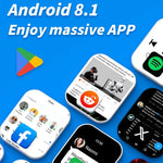 LOKMAT APPLLP 4 MAX 2.02インチ Android 8.1 フルネットワーク Wi-Fi カード Bluetoothスマートウォッチ、4G+64G（シルバー）、4G+64G（ネイビーブルー）