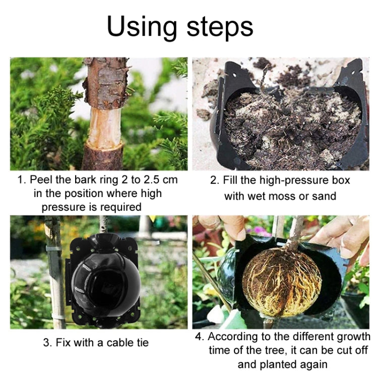 2個セット 植物成長用高圧ボックス 球状根コントローラー 接ぎ木用根ケース、Sブラック50mm、Mブラック80mm、Lブラック120mm、Sグリーン50mm、Mグリーン80mm、Lグリーン120mm、S透明50mm、M透明80mm、L透明120mm