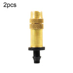 2個セット 4/7mm バーブ付きアトマイジングスプレーノズル 園芸・温室灌漑用マイクロスプレーヘッダー、ブロンズヘッド