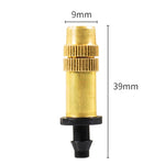 2個セット 4/7mm バーブ付きアトマイジングスプレーノズル 園芸・温室灌漑用マイクロスプレーヘッダー、ブロンズヘッド